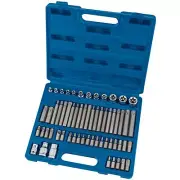 Draper S2 Mechanic's Socket and Bit Set 3/8 1/2"D 61 pc Torx Hex Ribe PZ 63376