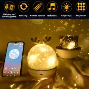 Starry Night Projector Led Light Rotating Star Sky Moon Lamp Kids Bedroom Lamp