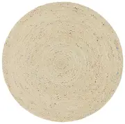 Jute Shiva In Bleach : Round Rug