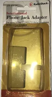 {NEW}RadioShack International Phone Jack Adapter US Modems Fax to United Kingdom