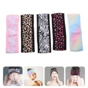 5 Pcs Wide Headband Towel Face Wash Hair Tie Headbands Fitness