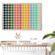 Abstract Colorful Circles Canvas Wall Art