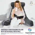 Memory Foam Bed Back Rest Pillow Neck Support Reading Chair Armrest Seat Cushion