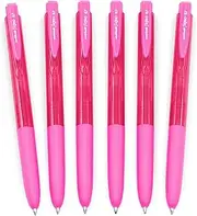Uni-Ball Signo UMN-155-07 Gel Ink Retractable Rollerball Pen - 0.7mm Fine - Baby Pink Ink - Pack of 6
