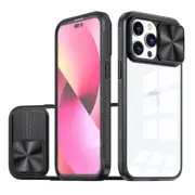 For iPhone 14 13 16 15 Pro Max Luxury Case Cover + Camera Lens Slide Protection