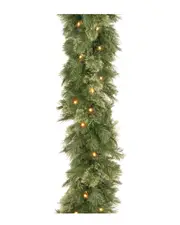 National Tree Company 9ft Wispy Willow Garland with Lights