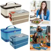 2 Layer Bento Box with Compartment 2000ML Bento Meal Box Reusable Bento ❆