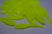 JASONS 2" SLIM SHAD 30 PACK GRUBS CRAPPIE LURES JIGS CHARTREUSE