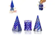 3-Pack Impossible Cones, Spiral Cone Anxiety Relief Toy, 3D Printed Pyramid Fidget Toy, Mini Vortex Illusion Decoration