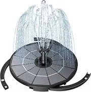 AISITIN 2.8W Solar Fountain Pump for Water Feature with 3.9ft Cord, Solar Bird Bath Fountain with 6 Nozzles, Solar Powered Water Fountain for Bird Bath, Garden, Ponds Fish Tank and Outdoor