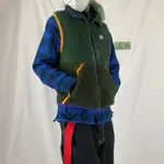 二手 NIKE ACG (SIZE:S) 撞色 搖粒絨 羔羊毛 刷毛背心 馬甲背心 登山 OUTDOOR 深綠 尼龍拼接