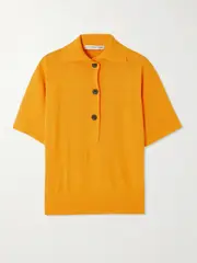 [Christopher Esber] Christopher Esber - Knitted Polo Shirt - Orange - small small Orange