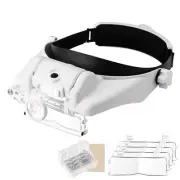 Lighted Magnifying Glasses Headset for Jewelry & Precision Work - Hands-Free ...