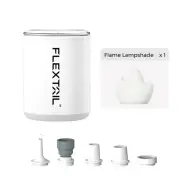 Outdoor Mini Camping Pump With Lamp For Sleeping Pad White Pump+Flame Lampshade