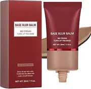 Turn Up the Base Blurring Foundation - Lightweight Matte BB Blur Tinted Moisturizer, Buildable Full Coverage, Whole Day Wear - Hypoallergenic Oil-Free Skin Care(#4)