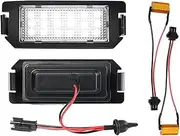 DEMULAX 2Pcs LED License Plate Light, for Hyundai I20 Veloster FS XG 30 Terracan HP Coupe GK 12V White No Error, for Kia Picanto Rio Soul Car Number Plate Light