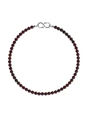 Balade | Negra Bead Necklace in Grenade and 925 Sterling Silver | The UNDONE
