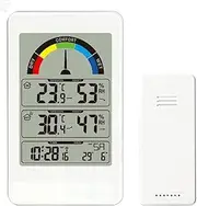 Wireless Weather Station with Outdoor Sensor, Station with Weather Forecast, Temperature, Air Pressure, Humidity, Wind Gauge, Rain Gauge, Moon Phrase, Alarm Clock
