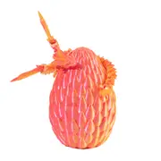 3D Printed Dragon Egg Dragon in Egg Articulated Dragon Dragon Figurine Decor-Orange