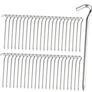 Tent Pegs - Aluminium Tent Stakes Pegs with Hook - 7’’ Hexagon Rod S