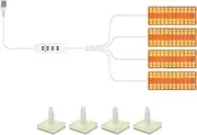 Grow Light Full Spectrum Grow Light Strips with 5 Dimmable Levels and 8/12/16H Timer 72 s Plant Grow Lamp for lings Veg Bloom and Succulents 4-Panel