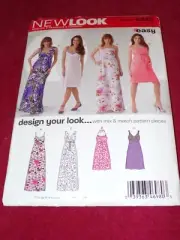 NEW LOOK #6980 - LADIES CUTE & EASY TWO LENGTH SUMMER DRESS PATTERN 4-16 FF