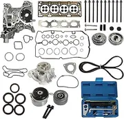 Head Gasket Set Timing Belt Kit W/Water&Oil Pump Cam Timing Tool Fit for GM Chevy Cruze Sonic Limited 1.8L L4 DOHC 16v 2011-2018 HS26516PT1 TCKWP338 24422964