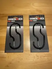Diamondback Vinyl Coated Bicycle Storage Hooks, Set Of Two Packs Of Two Hooks