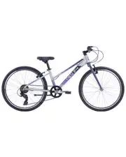 Neo Kids Bike 24" 7-Speed Silver with Charcoal Lavender Fade
