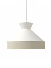 Calido Flare Shade Only in White Linen with Bleached Hessian