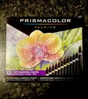 Prismacolor Premiere 12 Count Dual Ended Art Markers:pastel ! New