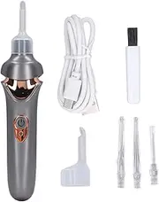 Earwax Removal Kit Electric Ear Vacuum Cleaner with LED Light Safe and Comfortable Soft Tip for Ear Wax Removal Prevent Ear-Pick Clean Tools Set for Adults and Kids (Black)