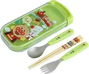 LEC Anpanman Slide Set of 3 (Chopsticks, Spoon, Fork), Green