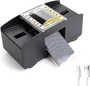 Automatic Card Shuffler 1-2 Deck USB Operated Poker Card Shuffler for UNO,Phase 10,Blackjack,Texas Hold'em Card Games Free Your Hands at Home Office Travel