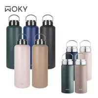 在飛比找鮮拾優惠-【WOKY 沃廚】 提手輕芯鈦瓷易潔層保溫瓶500ml+12