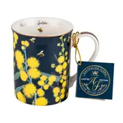 Australian Flora Golden Wattle 360ml Coffee Mug New Bone China Cup w/ Handle