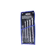 SP Tools 6Pcs Flex Head Double Gear Drive Ring Spanner Set - Extra Long Metric