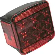 LED Stop Tail Turn Light - Red Square - 15 LEDs - License Light Included