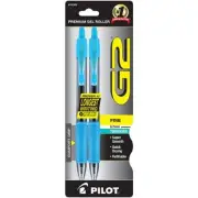Pilot G2 Retractable Gel Pen 0.7mm Turquoise 2/Pk Refillable Office School Home