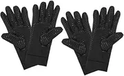 [Totority] 2 Pair Copper Fiber Compression Gloves for Outdoor Workouts Non Slip Full Finger Elastic Fitness Gloves for Cycling Climbing and Rehabilitation Activities
