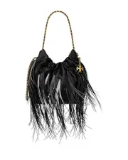 Tory Burch Fleming Feather Mini Hobo Bag