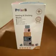 The Original Toy Company PolarB Viga Wood Toy - Nesting & Stacking Blocks NEW