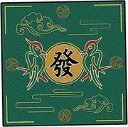 CUCUFA Mahjong Mat 27.6x27.6'' Anti Slip Noise Reduction Table Cover for Card, Board and Tile Games