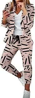 JMMSlmax - 2 piece outfits for women, slim fit office pants set, business suit set for women, spring and fall blazer pants set