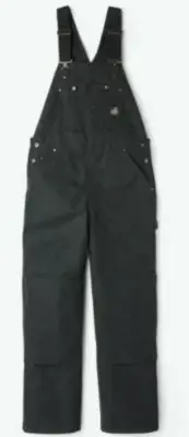 CCF Filson Canvas Work Bib Overall Unlined 42-30 Black Cotton Duck Men's