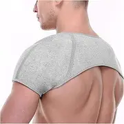 Double Shoulder Support Brace Compression Shoulder Belt for Dislocation Arthritis Pain Shoulder Wrap Protector Shoulder Care (Color : Light Grey, Size : Small)