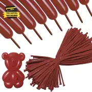 260 Long Balloons 100 Pack Coffee Brown Twisting Animal Balloons Thickening Late