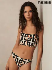 Reiss Brown/Cream Heidi Chain Print Tankini Top (F38211) | $125