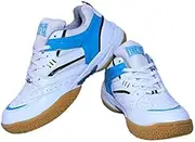 [CW] EXCEL Shoe for Professional Badminton/Tennis/Volleyball Squash Players Men Training White Blue