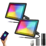 LED Reflector RGB Smart Floodlight Outdoor Spotlight 30W 50W 100W Waterproof 220V Warm Cool Lighting Tuya WIFI Control f